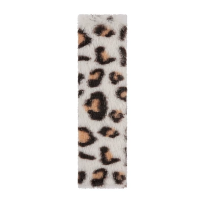 New Car Seatbelt Shoulder Pads Cross-Border Leopard Print Car Seatbelt Protective Covers Autumn and Winter Car Shoulder Pads (Seat belt shoulder pad) - rabbit-fur-leopard-print-shoulder-pads-gray