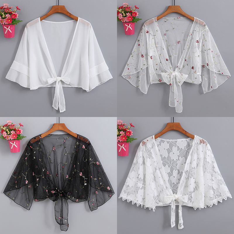 Summer shiffon thin breathable fashionable lace cloak