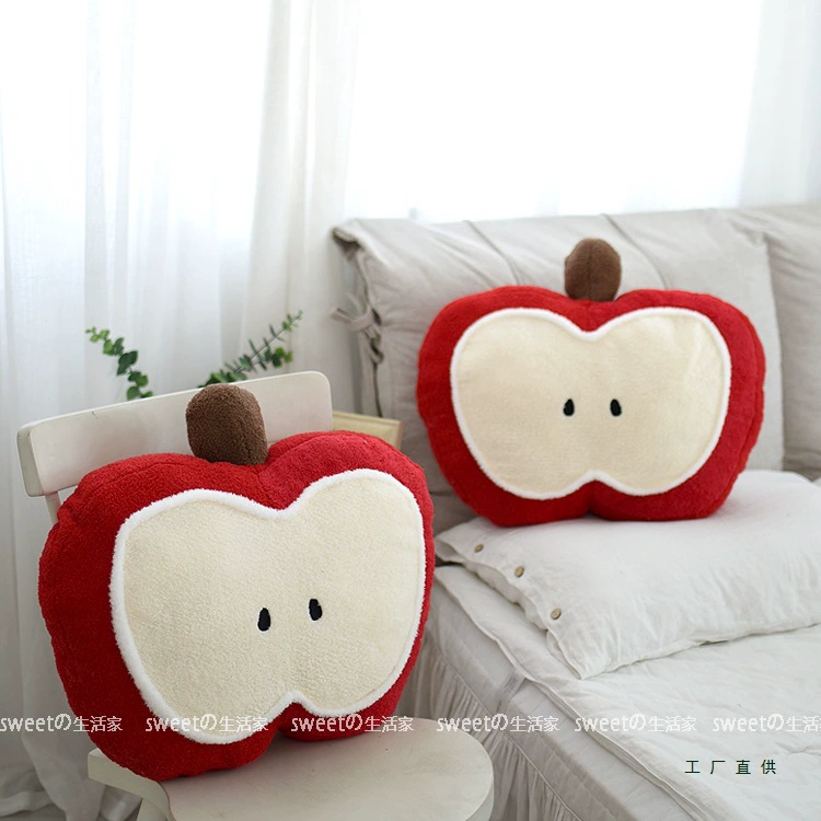 Apple, cute plush pillow at lunchtime, sofa for bed, Birthday gift