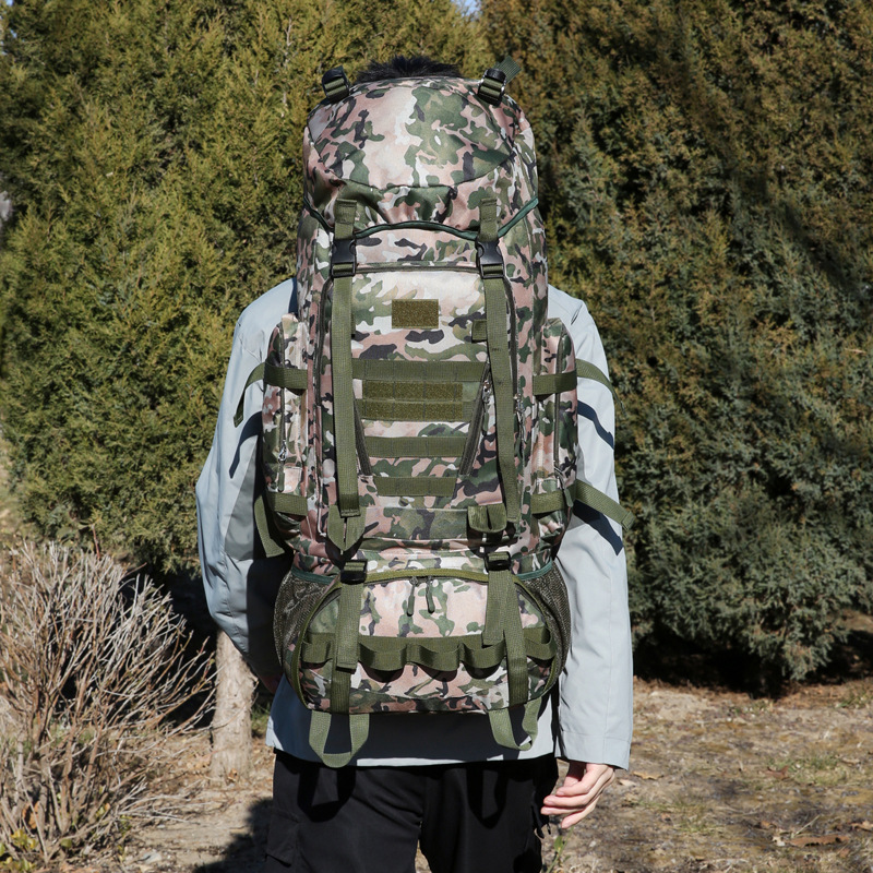 Bolsa de senderismo al aire libre para hombres 90L mochila de hombro ligera de gran capacidad bolsa de senderismo bolsa de viaje impermeable