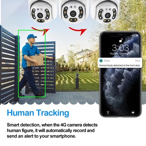 V380 Camera 3 Million Network Wireless WiFi Smart Outdoor High Definition Security Surveillance 4G Camera