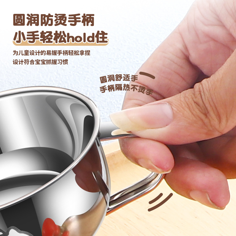 Mini taza de agua para niños 304 taza de acero inoxidable para el hogar bebé jardín de infantes taza de agua potable taza de leche pequeña taza de bebida directa