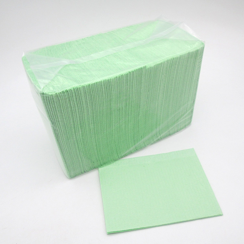 Toalla desechable dental Toalla de color toalla de papel de laminación bufanda sin cordones babero belleza impermeable estera de mesa