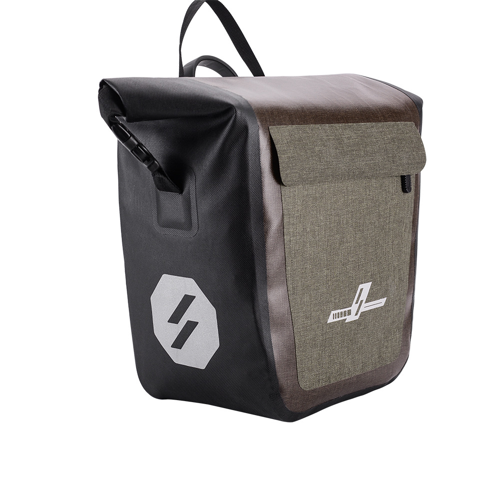 Neutral bicycle rear shelf fully waterproof backpack single-sided frame bag, long-distance mountain bike bag_voghion.com