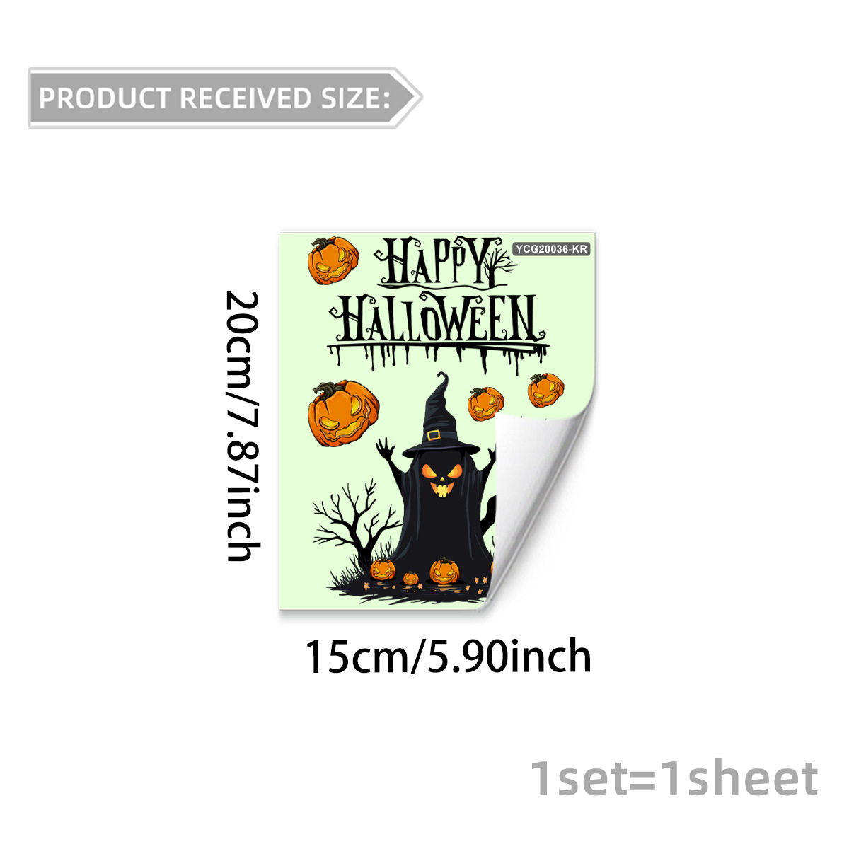 wall Sticker /wall Decal /wall Mural Halloween-themed Glow-in-the-dark Wall : Wizard, Pumpkin, Skull, Ghost, Candy, Creative Shop Holiday Decoration_voghion.com