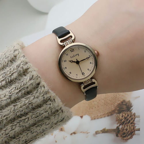 Digital surface Japanese and Korean small plate thin watch strap ladies watch belt fashion trend watch live female watch 193