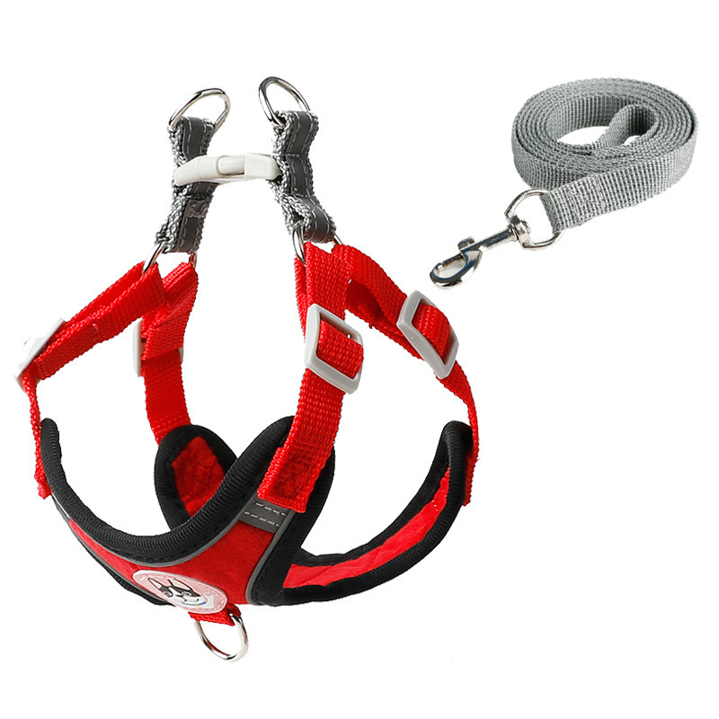 El arnés reflectante de gamuza con correa para perros Z es ligero y no estrangula el cuello, lo que lo hace adecuado para perros medianos y grandes para evitar fugas durante la caminata.