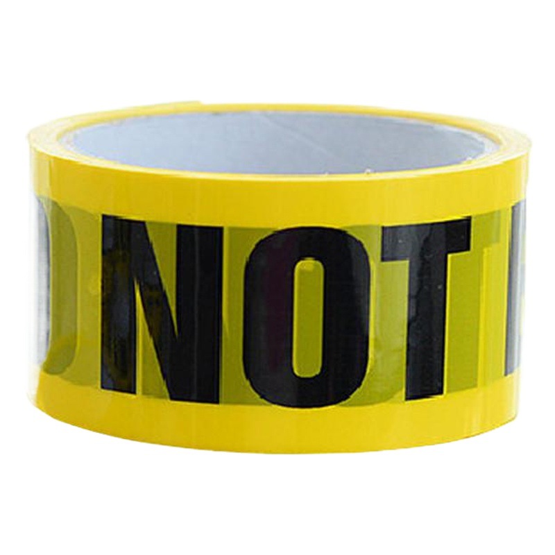 黒字黄底カラー警告語テープ標識線飾り大巻幅4.7 cm長さ25メートル