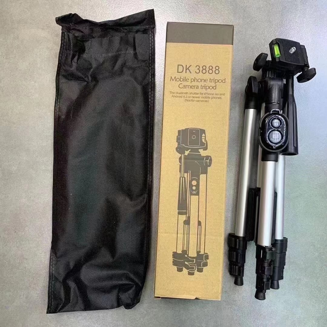 3110 Live selfie trípode aleación de aluminio 3120 negro de cuatro secciones telescópica escritorio teléfono móvil soporte de la cámara