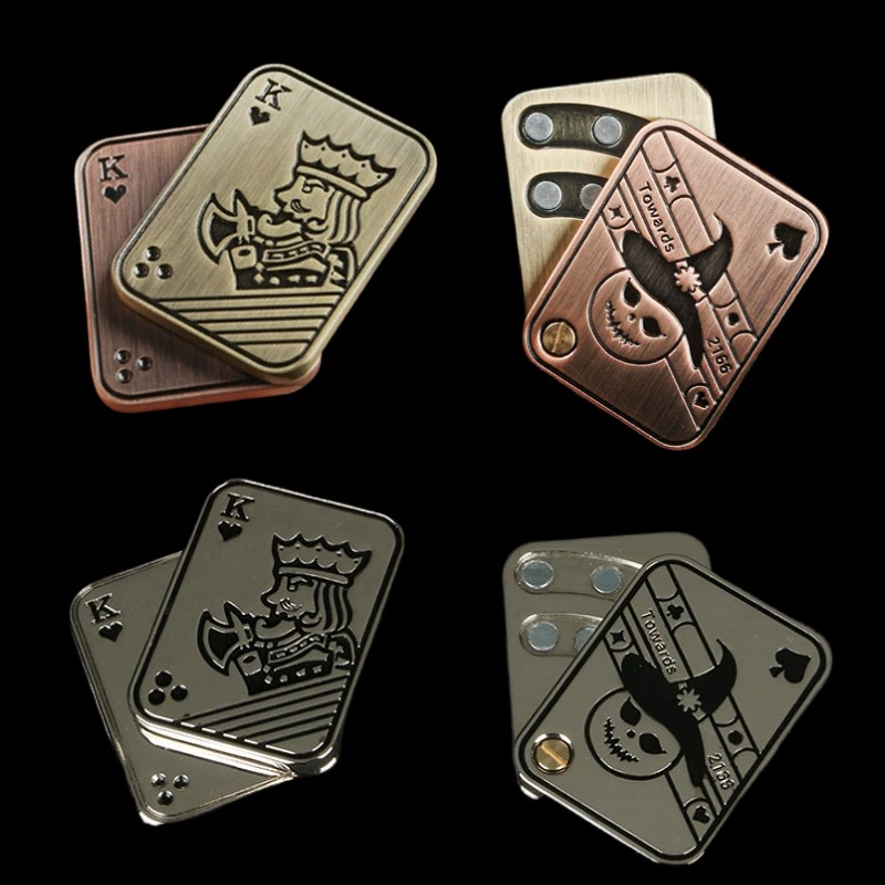 EDC игрушка для снятия стресса — магнитная металлическая карточка-монета высокого усилия, карманный фиджет