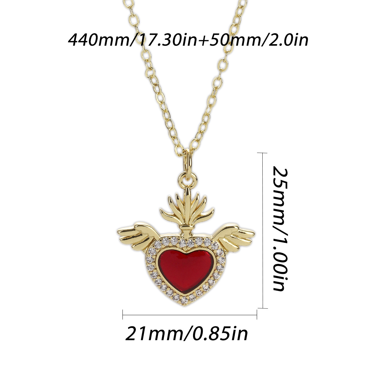 17g Weight Pendant, Chain Jewelry Making Type Copper Chain Material 1 Piece Quantity Holiday, Street Occasion Copper Material Heart Shape Pattern Unisex Gender Plating Design Retro, Simple Style Style 1 Piece Copper Heart Shape Pendant Chain 10