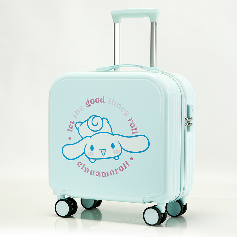 Pequeño equipaje 18 pulgadas universal rueda contraseña embarque caso imprimible logo niños cremallera trolley caso al por mayor