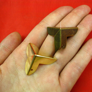 Antique decorations, golden bag accessory, tape, retro protective corner covers