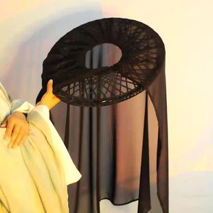 Veil, Bamboo Hat, Sun Protection, Ancient Costume Hat, Photo Studio, Han Dynasty, Ancient Style Fairy Veil Hat, Cosplay