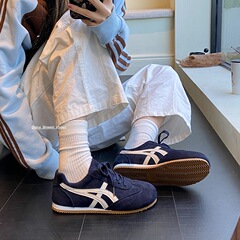 欧洲站复古小白鞋女2025新款软底阿甘德训鞋防滑轻便休闲运动板鞋