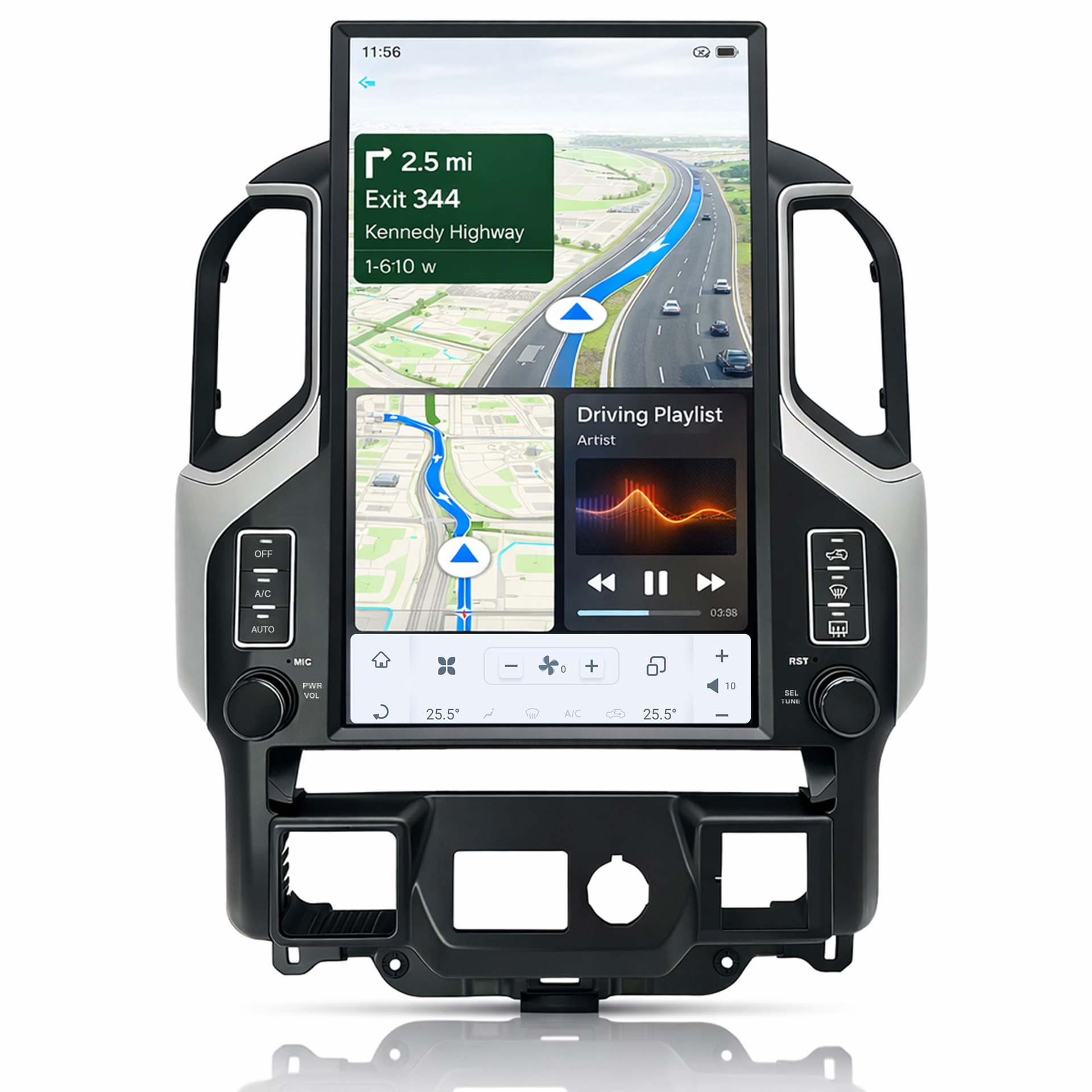 Chevrolet 17.3 inch Vertical Screen Android Navigation for Chevrolet Silverado 2019+ Bluetooth Voice Control (Other Automotive Communications) - qualcomm-6125-octa-core-4g64g