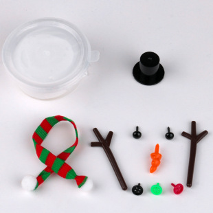 Cross-Border Hot Selling Amazon Snowman Set Christmas DIY Clay Handmade Manufacturer Wholesale Snowball Rubbing