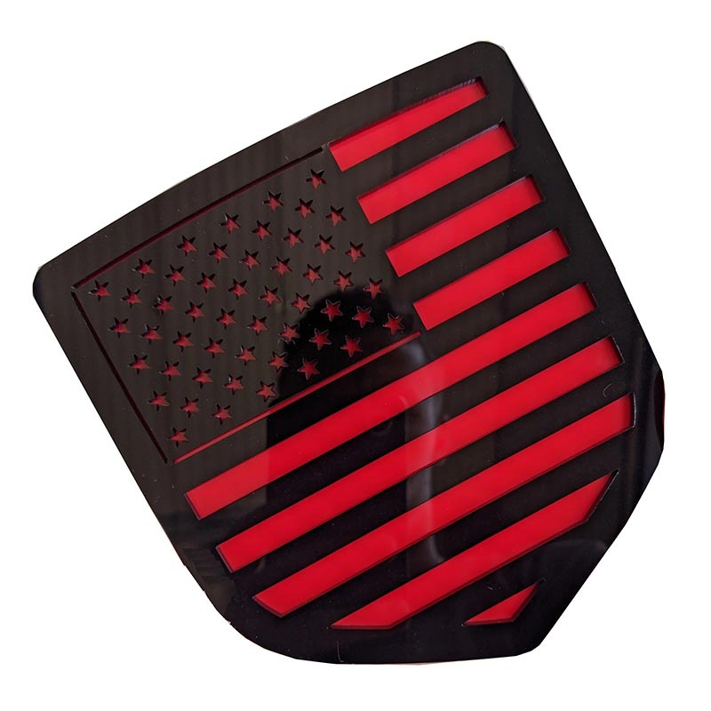 亚克力美国徽章标牌雕刻铭牌LOGO标识牌美国国旗车贴 Flag Badge