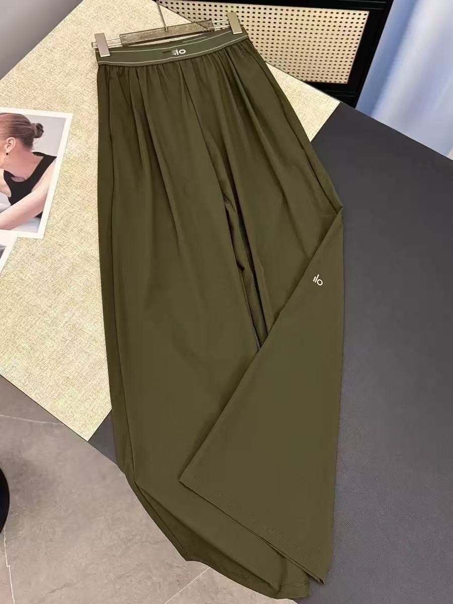 Nuevos pantalones de piernas anchas de cintura alta y secado rápido en primavera y verano en Europa y los Estados Unidos a través de la frontera + traje de ocio deportivo de camisa de manga corta de yoga image 20