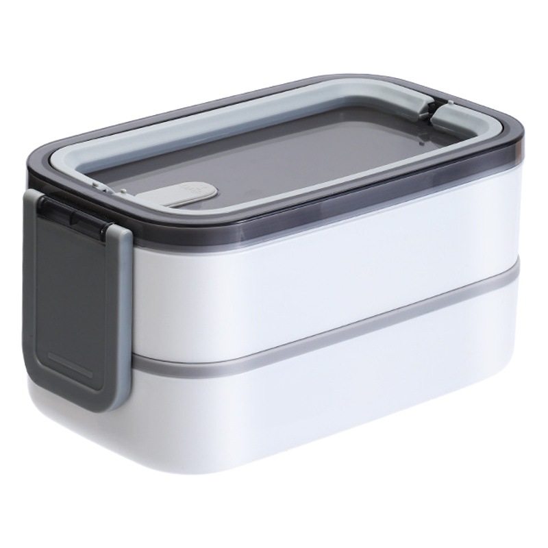 Doble caja de almuerzo de acero inoxidable 304 compartimiento de grado alimenticio caja de almuerzo macho estudiante empleado de oficina lonchera