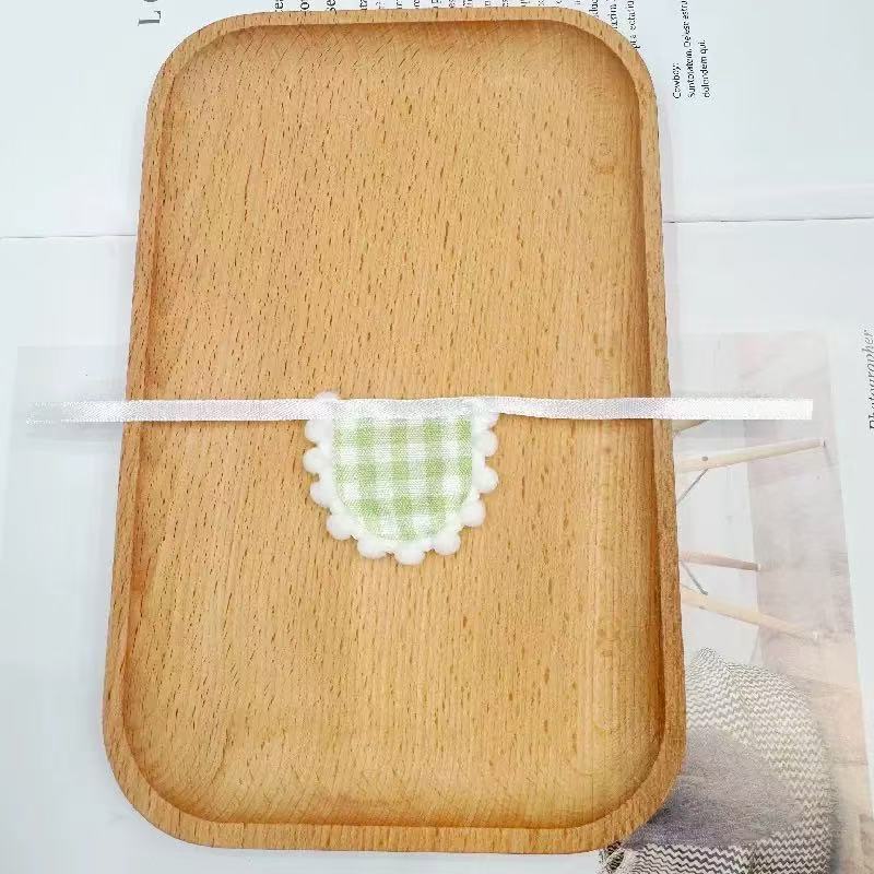布艺格子围兜饰品配饰小兔小猪玩偶口水巾diy辅料配件批发夏日|undefined