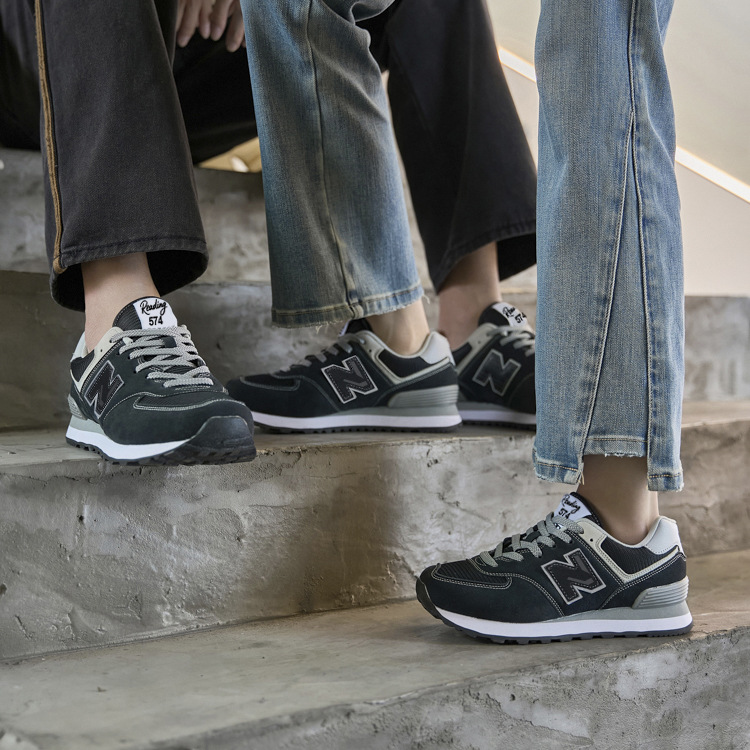 Giày thể thao chạy bộ nữ Balance Cool Run phối màu đơn giản dễ phối đồ — 574-2 trắng xám đỏ