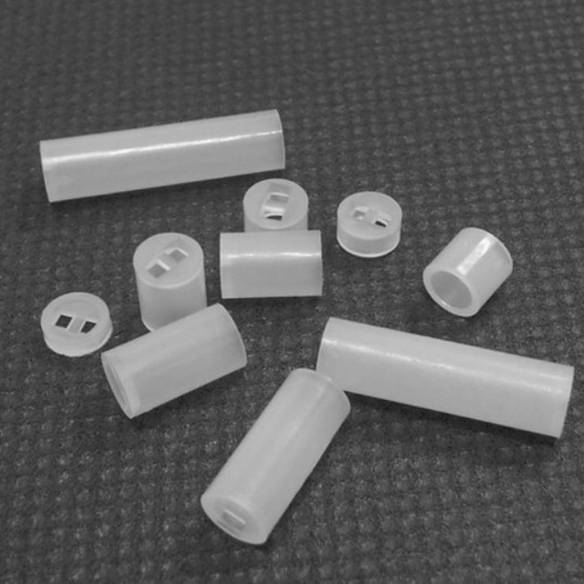 批发供应双孔5x20mm LED灯间隔柱 led导光柱 绝缘尼龙柱透明白色
