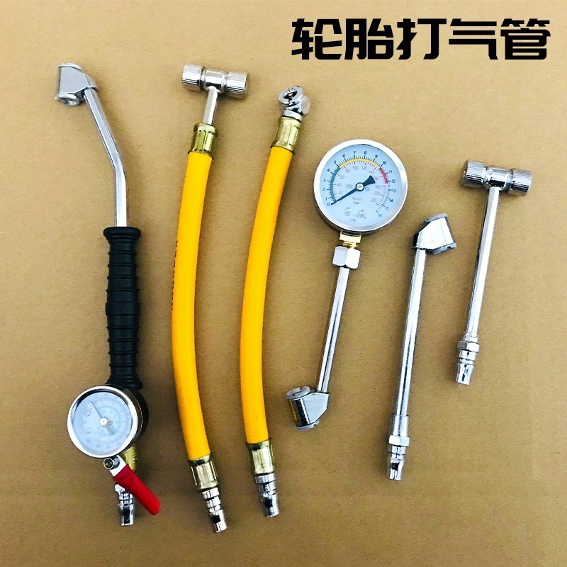 タイヤインフレーターヘッド、車用インフレーターヘッド、エアパイプ付き、オートバイ、自転車、トラック、手回しインフレーターバー|undefined