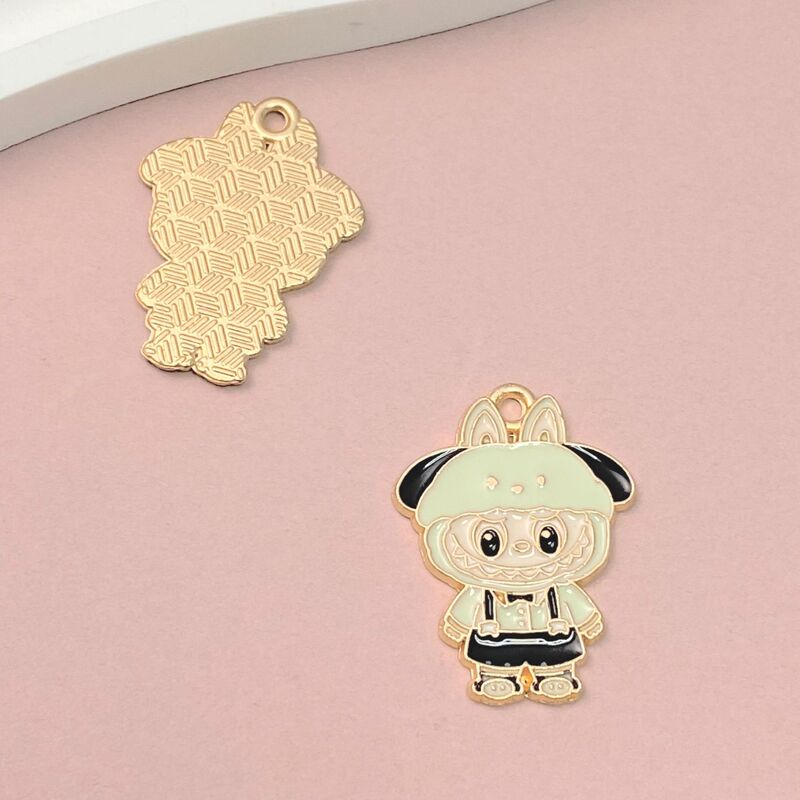 漫画ラブブ合金ペンダントアニメ合金オイルドリップジュエリーアクセサリー DIY イヤリングブレスレットキーホルダーペンダント|undefined