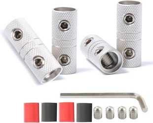 4 Gauge Wire Splice Connector 4 Awg Battery Cable Splice Amplifier Wire Butt Connector Nickel Plated