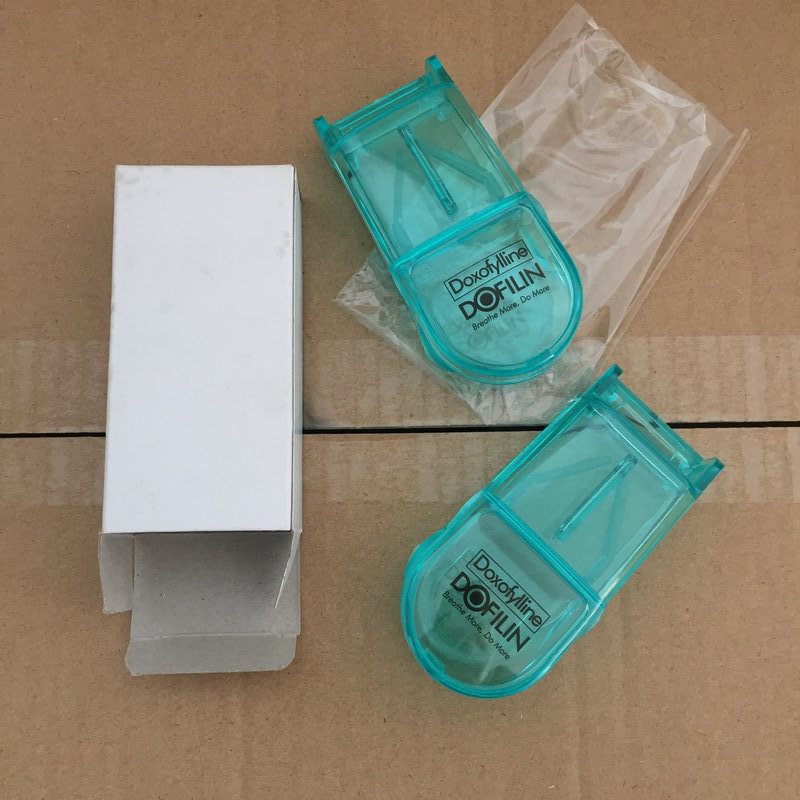 热销款塑料圆头切片药盒 长方形切片药盒 塑料切片药盒 切药器