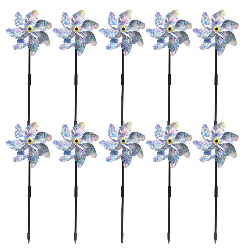 Seven-blade windmill, silver, pack of 10