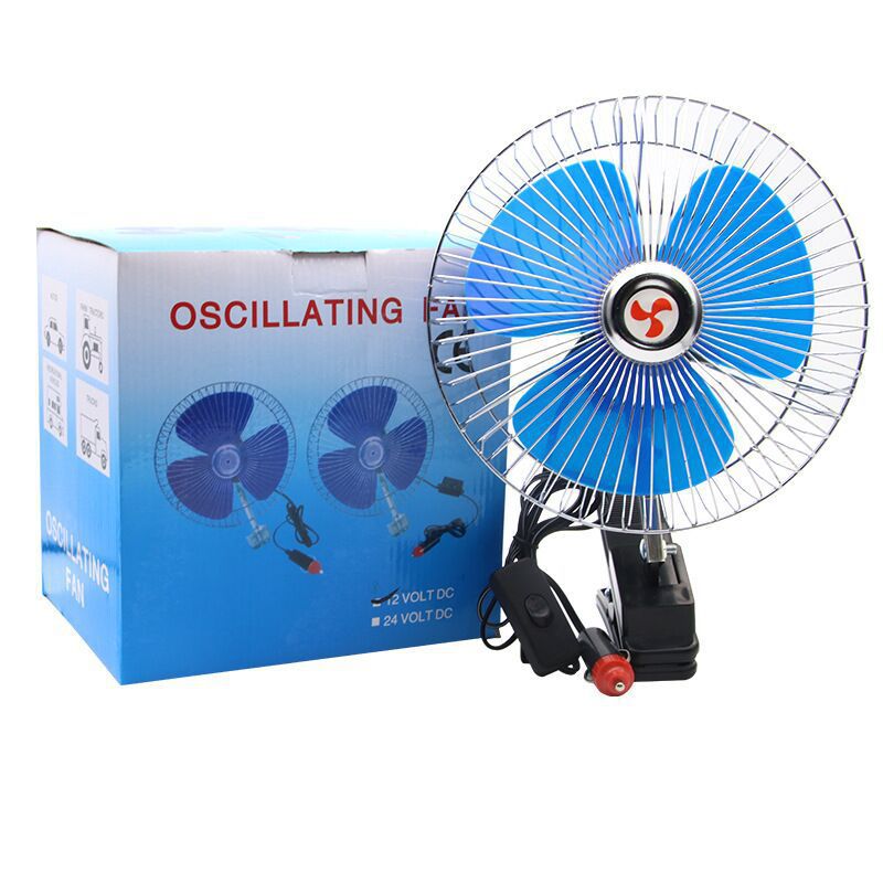 Ventilador eléctrico para automóvil 12V24V6 pulgadas 10 pulgadas sacudiendo la cabeza mini ventilador eléctrico medio sellado para automóvil eléctrico de alta potencia transfronterizo