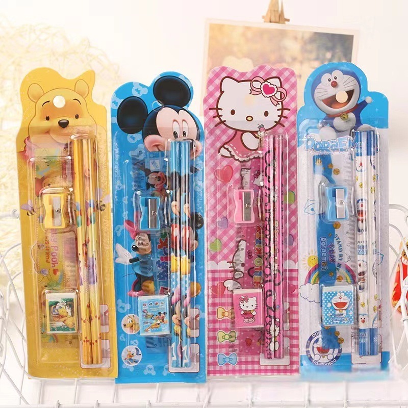 Factory Direct Sales, Five-Piece Stationery Set, Kindergarten Prizes, School Supplies for Primary School Students, Value-For-Money Gifts Wholesale