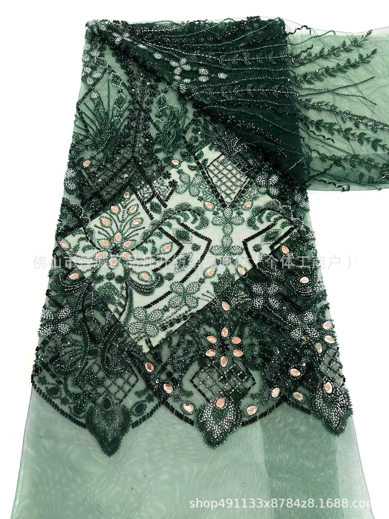 Alta sensibilidad brillante vestido de boda vestido de moda cena falda de pescado vestido tela bordada al por mayor transfronteriza