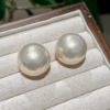 Cream beige earrings from pearl