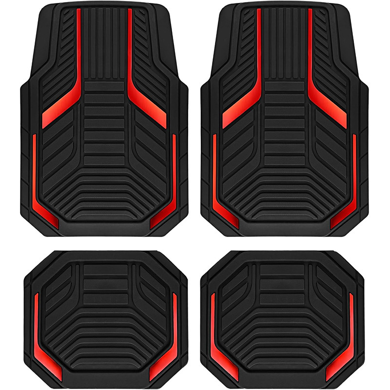 Temu Cross-Border Shipping of American-Style Universal Car Floor Mats That Are Stain-Resistant, Wear-Resistant, and Easy to Care For, Four-Piece Set in Stock