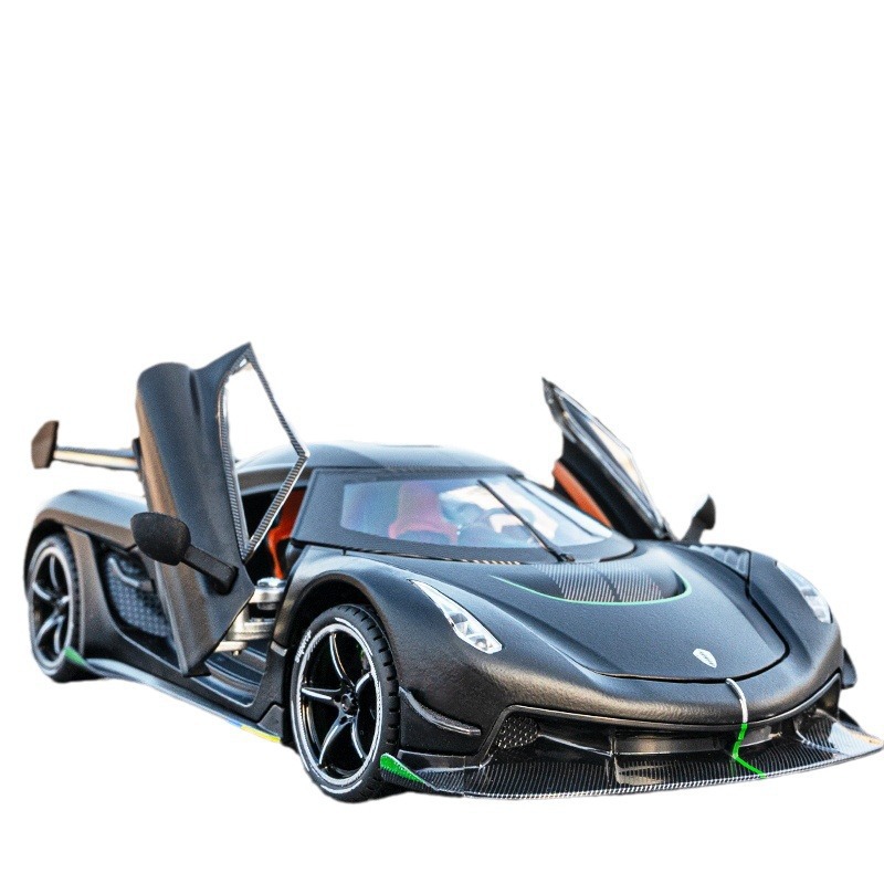 Coche-como modelo de coche de aleación 1:24 coniseger coche deportivo de juguete coche música modelo decoración colección con sonido y luz Tire hacia atrás