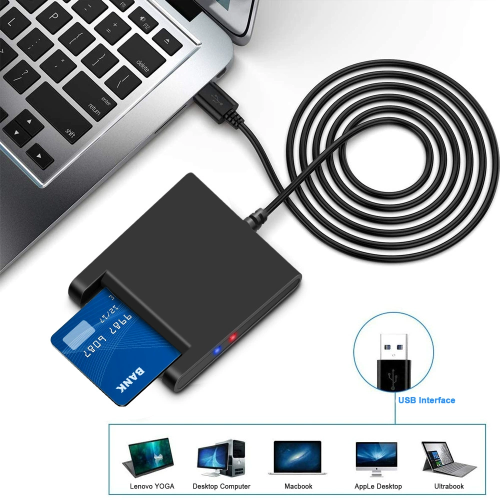 Кросс-бордер USB умный считыватель карт CAC карта ID карта ID карта банковская карта налоговый считыватель оптом