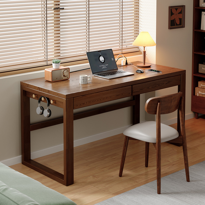 All-solid wood desk for students, home use writing and study desk with drawers, bedroom office desk, work desk, computer desk All-solid wood desk for students, home use writing and study desk with drawers, bedroom office desk, work desk, computer desk