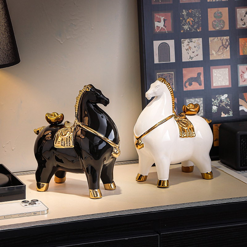 Lh Yuanbao Will Have Money Soon Ceramic Ornaments Entrance Living Room Office Decorations Moving to New Home Opening Meaning Gift