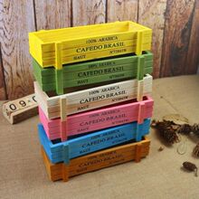 多肉植物ZAKKA复古做旧木质花盆木质多肉花盆长方形木盒多肉花盆