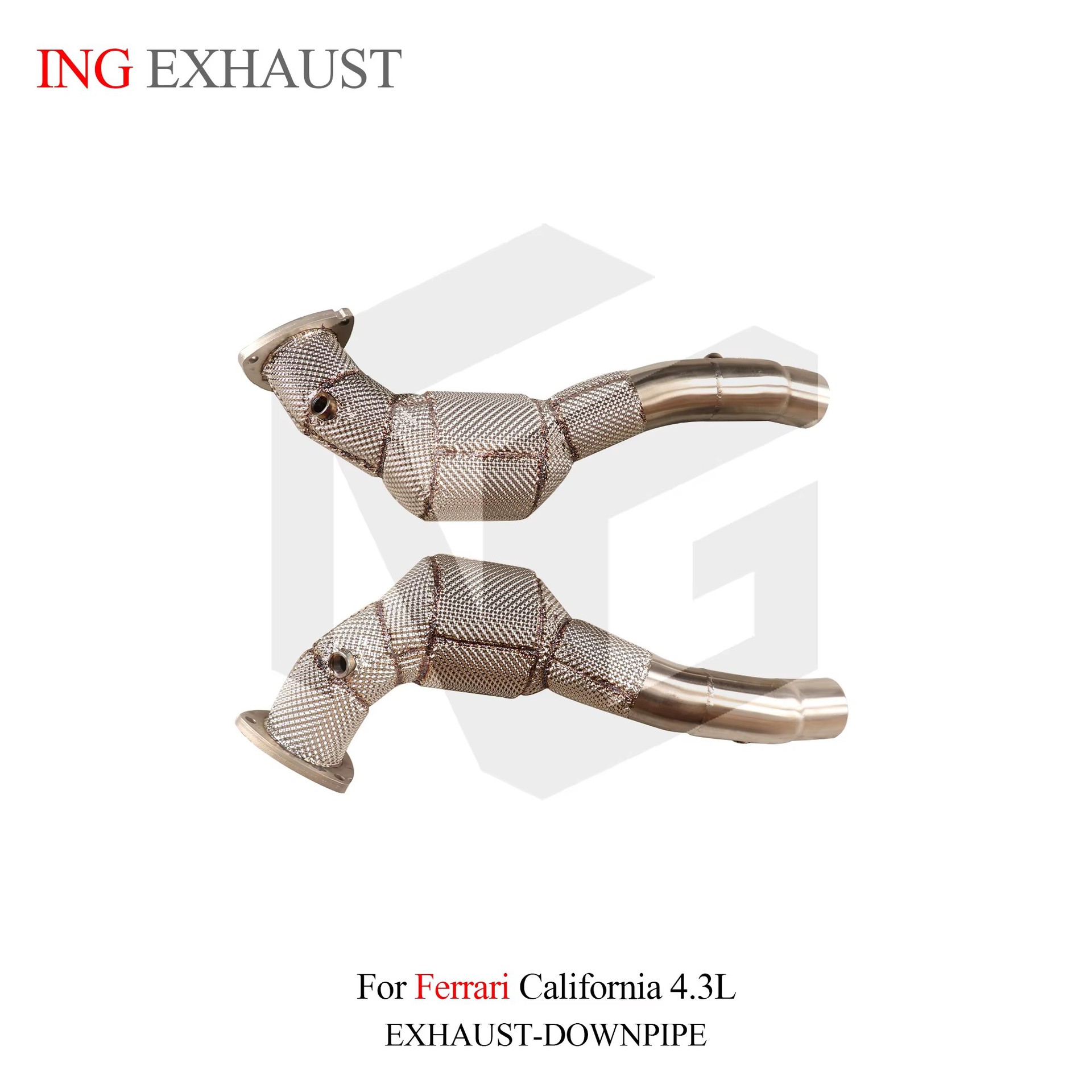Suitable for Ferrari California 4.3L, stainless steel exhaust system downpipe with catalyst