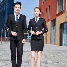 2023新款男女航空铁路学生制服职业西装套装航空飞行员店保安工装