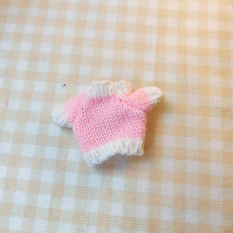 15cm ciego caja pull paño suéter pantalones macaron labubu colgante muñeca suéter Año Nuevo suéter lindo