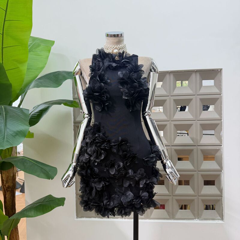 Vietnamese Trendy Handmade Floral Slim-Fit Stretch Dress, Bodycon 2026 Prom Romantic Chic Waist-Cinching Cocktail Dress Vietnamese Trendy Handmade Floral Slim-Fit Stretch Dress, Bodycon 2026 Prom Romantic Chic Waist-Cinching Cocktail Dress