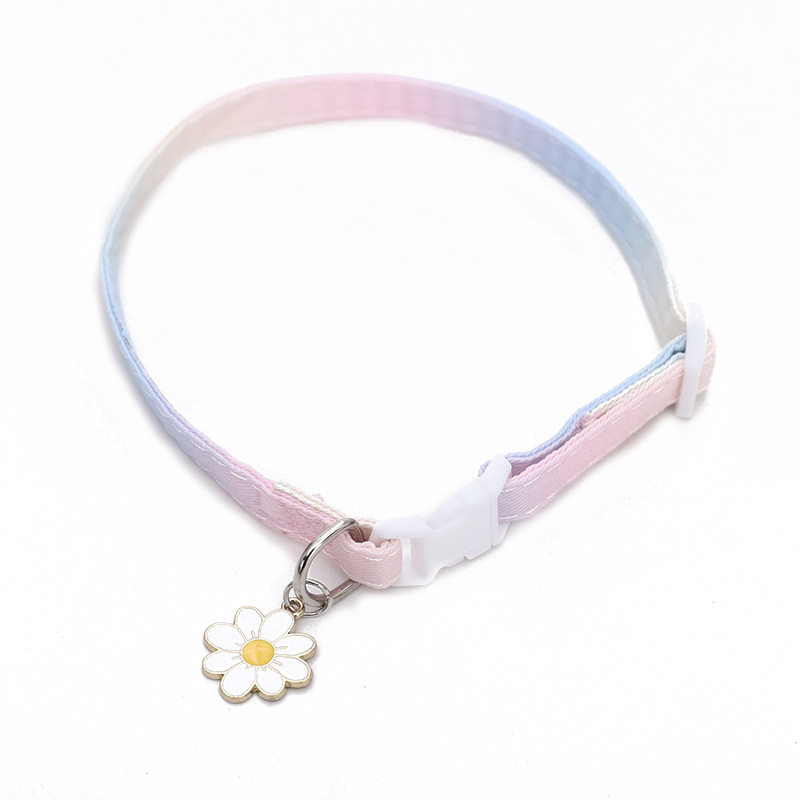 Pet gatito marca collar degradado gatito con cubierta de identificación de mascotas collar gatito distinción seguridad anti-asfixia