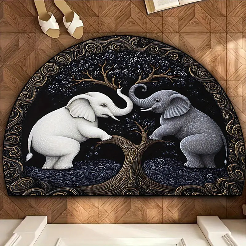 TEMU Amazon venta caliente transfronteriza tapete semicircular americano retro