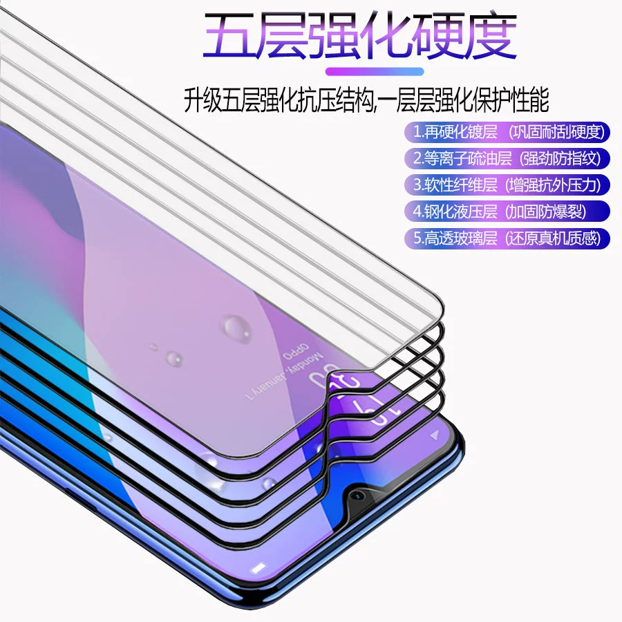 Защитная пленка для мобильного телефона Xiaomi Mi POCO M8PRO/Poco X3 Pro/M4 на весь экран с шелкографией, пятислойная стальная