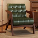 中古风理查德实木单人沙发椅民宿酒店客厅阳台设计师复古沙发单椅